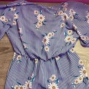 Sienna Sky blue and white blouse (in style)